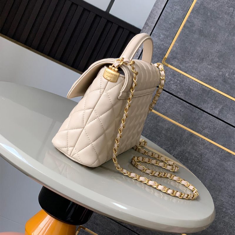 CHANEL large Flap Bag With Top Handle(high-end grade) - Image 3