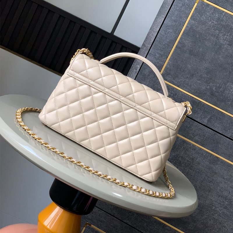 CHANEL large Flap Bag With Top Handle(high-end grade) - Image 4