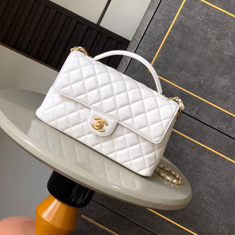 CHANEL large Flap Bag With Top Handle(high-end grade) - Image 2
