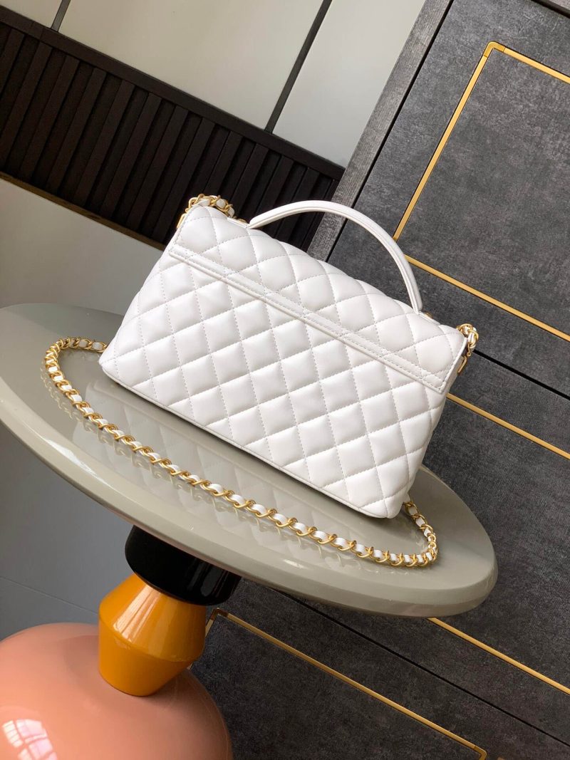 CHANEL large Flap Bag With Top Handle(high-end grade) - Image 4