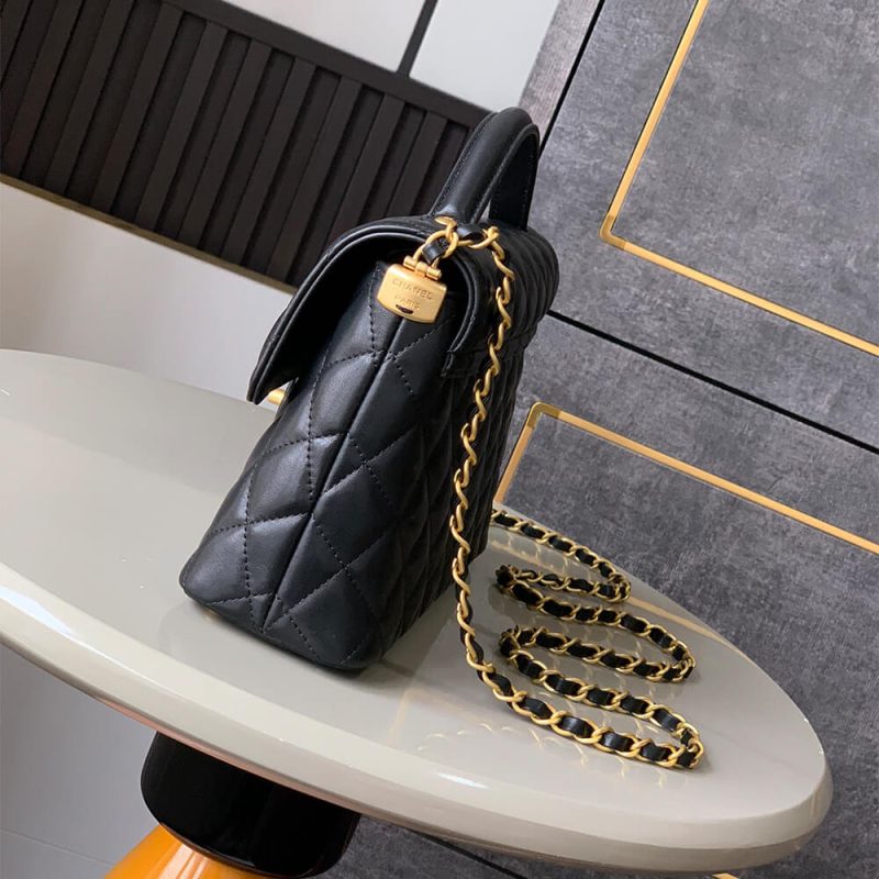 CHANEL large Flap Bag With Top Handle(high-end grade) - Image 3