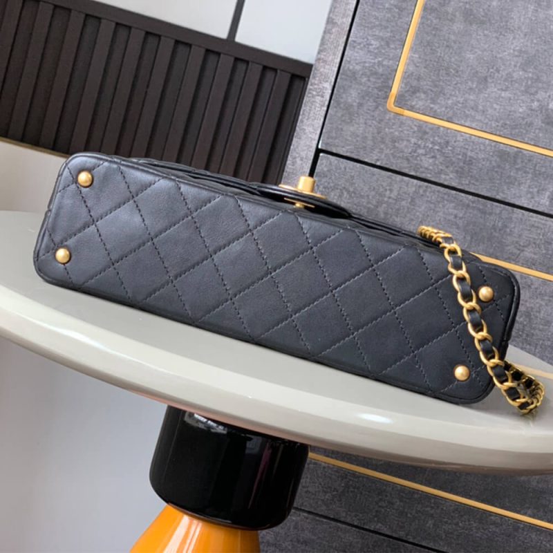 CHANEL large Flap Bag With Top Handle(high-end grade) - Image 5