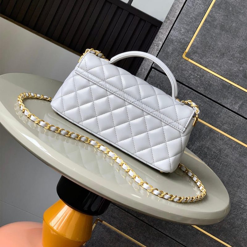 CHANEL Mini Flap Bag with Top Handle(high-end grade) - Image 4