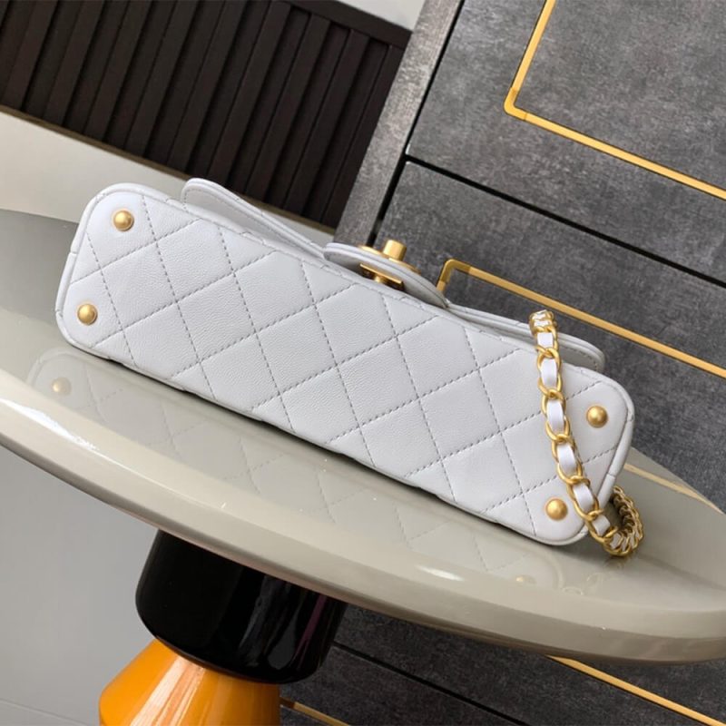 CHANEL Mini Flap Bag with Top Handle(high-end grade) - Image 5