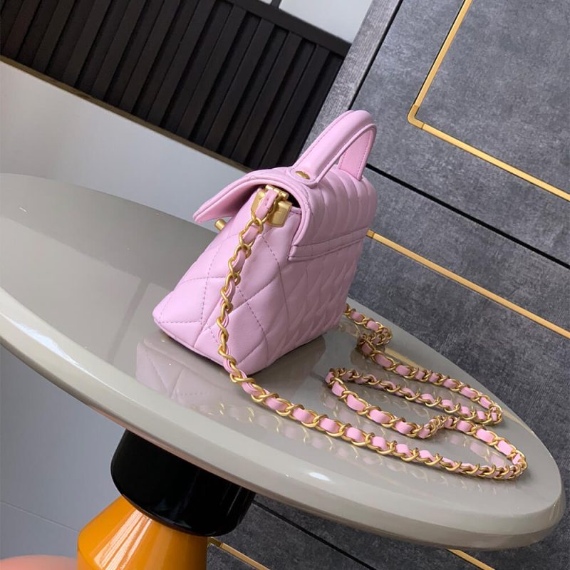 CHANEL Mini Flap Bag with Top Handle(high-end grade) - Image 3