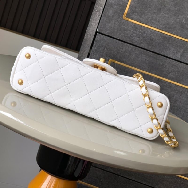 CHANEL Mini Flap Bag with Top Handle(high-end grade) - Image 5