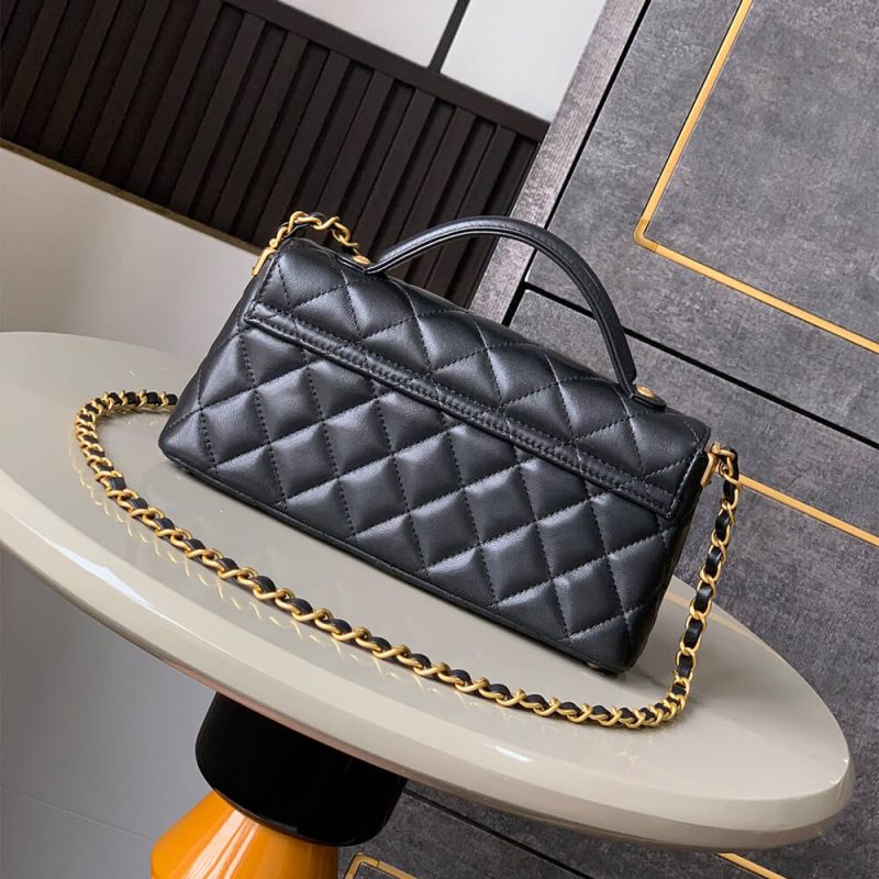 CHANEL Mini Flap Bag with Top Handle(high-end grade) - Image 4