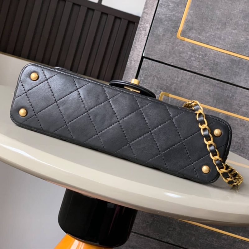 CHANEL Mini Flap Bag with Top Handle(high-end grade) - Image 5