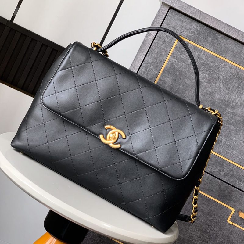 Chanel Maxi Flap Bag With Top Handle(high-end grade) - Image 2