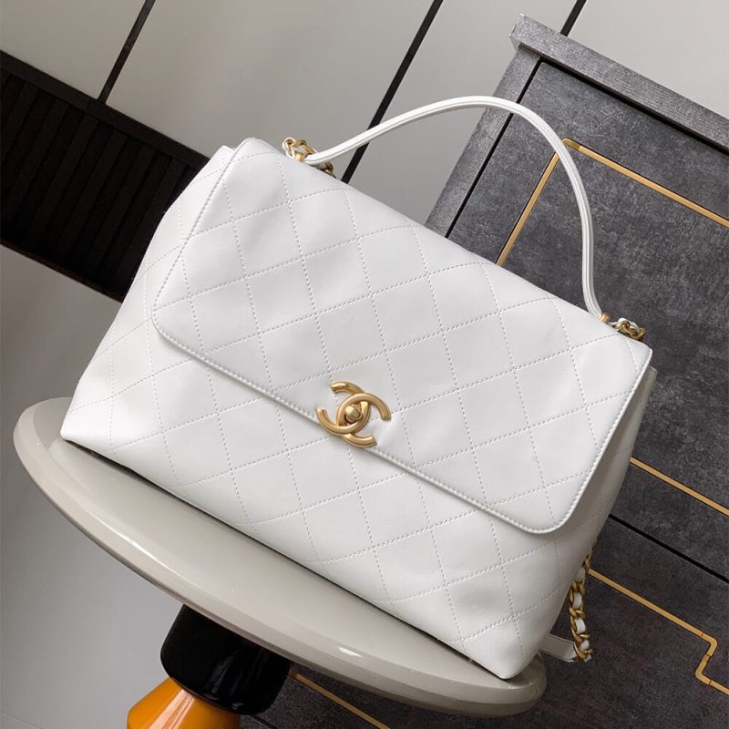Chanel Maxi Flap Bag With Top Handle(high-end grade) - Image 2