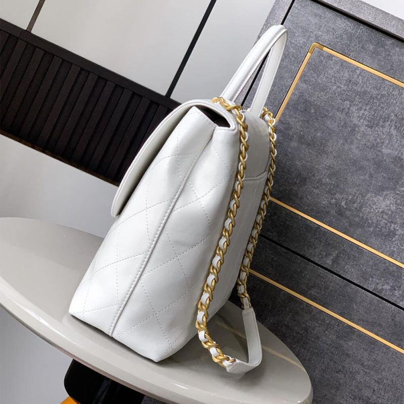 Chanel Maxi Flap Bag With Top Handle(high-end grade) - Image 3