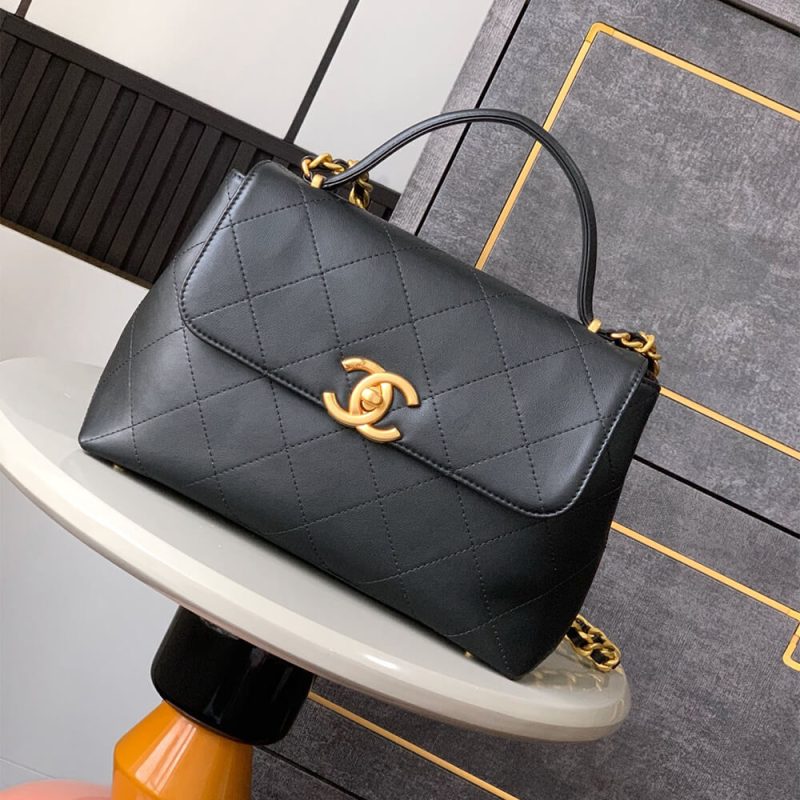 Chanel Large Flap Bag With Top Handle(high-end grade) - Image 2
