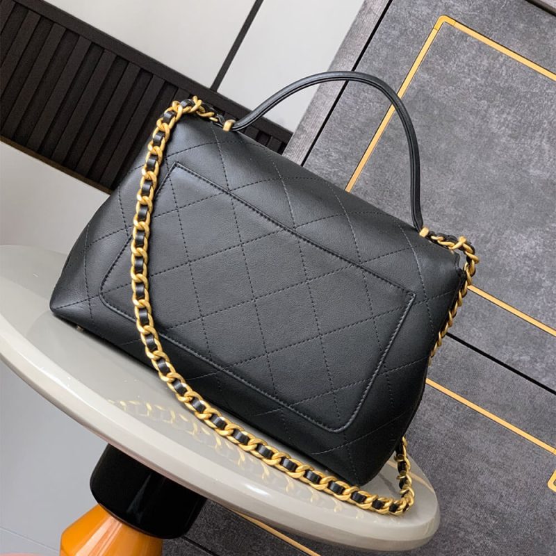 Chanel Large Flap Bag With Top Handle(high-end grade) - Image 4
