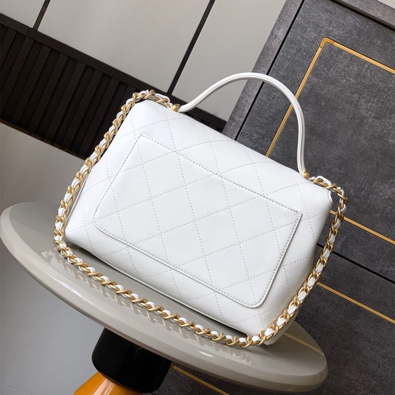 Chanel Large Flap Bag With Top Handle(high-end grade) - Image 4
