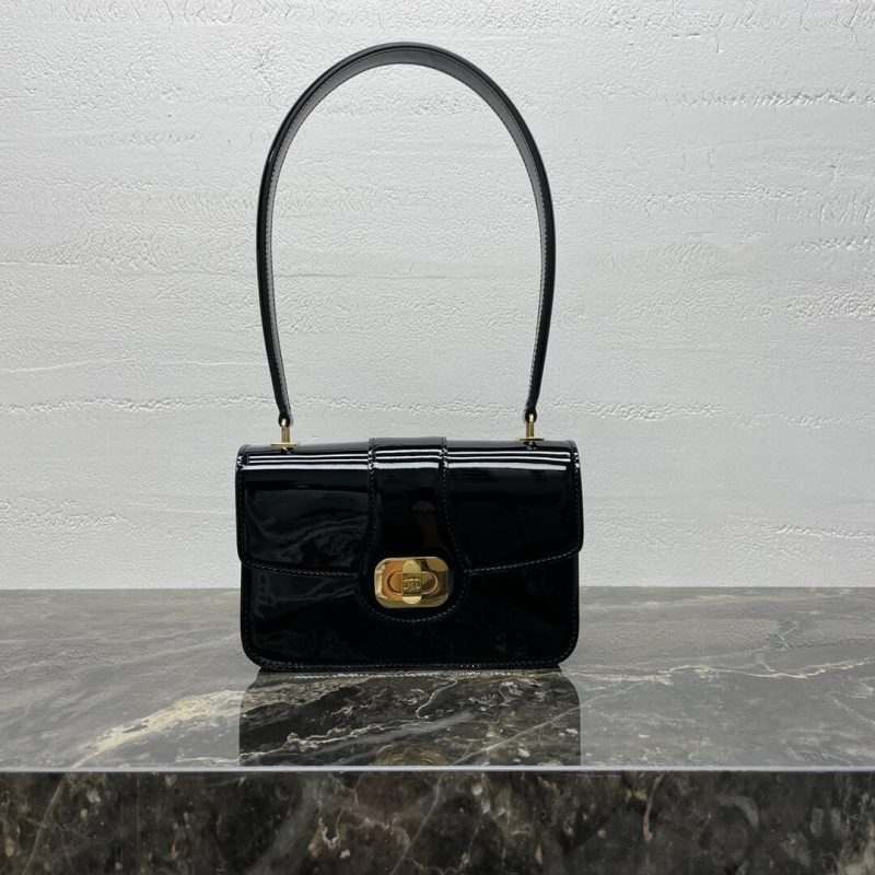 CELINE TEEN CELINE JOSEPHINE bag IN PATENT CALFSKIN(high-end grade) - Image 2