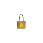 LOEWE Small Square Basket Bag in Raffia and Calfskin(HIGH-END GRADE)