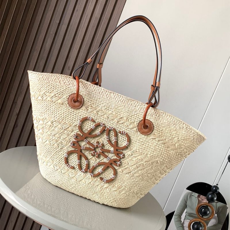 LOEWE Medium Anagram Basket in Palm and Calfskin(HIGH-END GRADE) - Image 2
