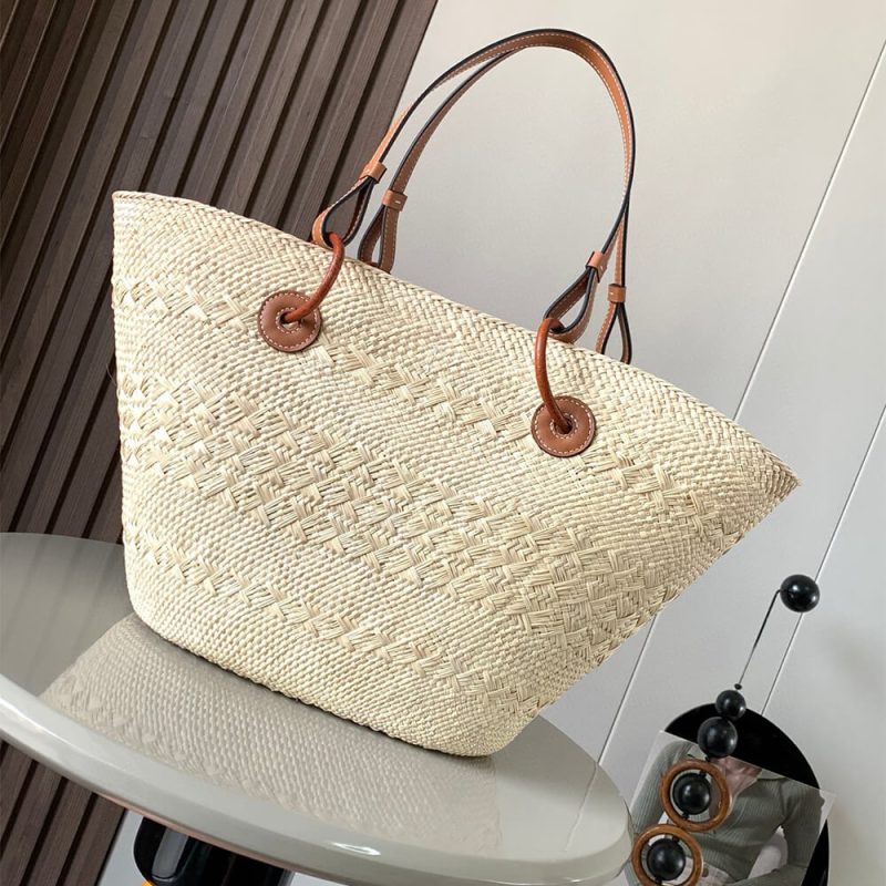 LOEWE Medium Anagram Basket in Palm and Calfskin(HIGH-END GRADE) - Image 4
