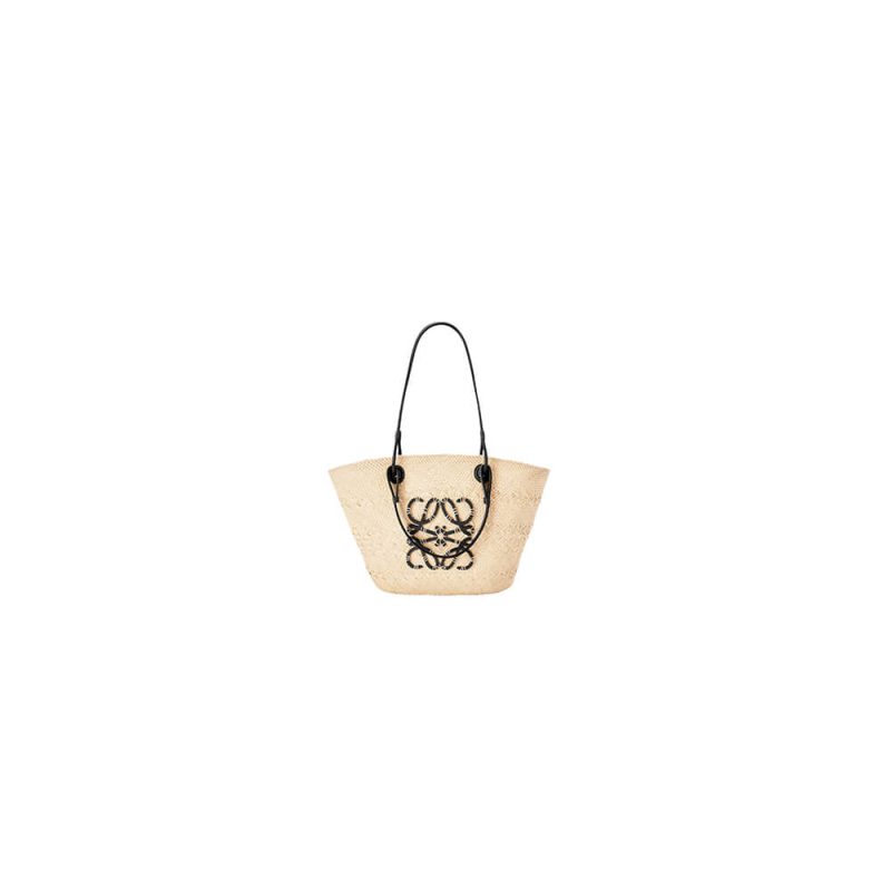 LOEWE Medium Anagram Basket in Palm and Calfskin(HIGH-END GRADE)