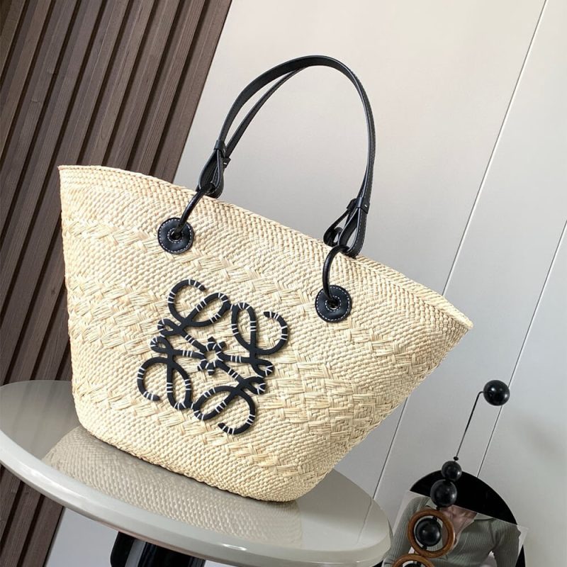 LOEWE Medium Anagram Basket in Palm and Calfskin(HIGH-END GRADE) - Image 2