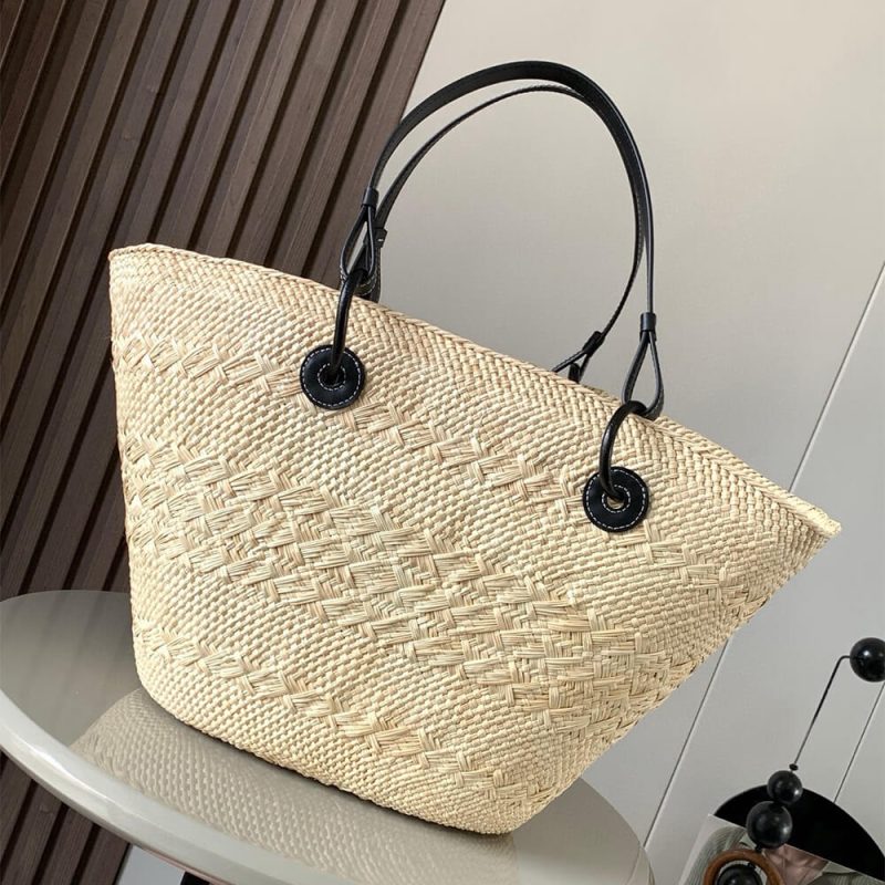 LOEWE Medium Anagram Basket in Palm and Calfskin(HIGH-END GRADE) - Image 4