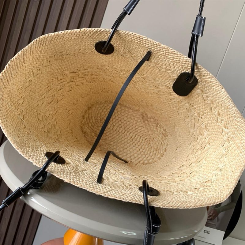 LOEWE Medium Anagram Basket in Palm and Calfskin(HIGH-END GRADE) - Image 8