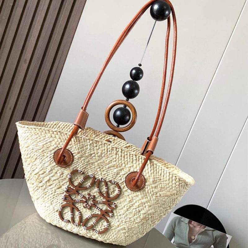LOEWE Anagram Basket Small Palm and Calfskin Bag(HIGH-END GRADE) - Image 2