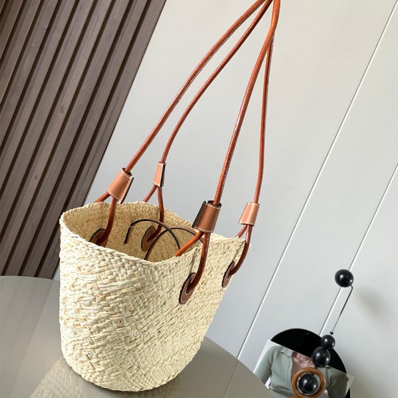 LOEWE Anagram Basket Small Palm and Calfskin Bag(HIGH-END GRADE) - Image 3