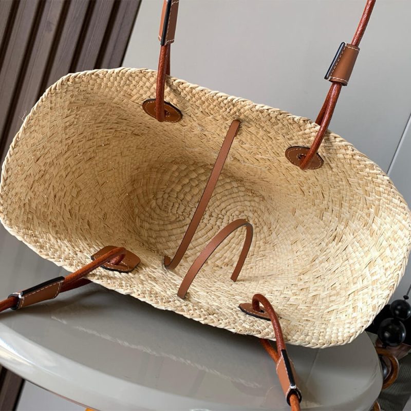 LOEWE Anagram Basket Small Palm and Calfskin Bag(HIGH-END GRADE) - Image 8