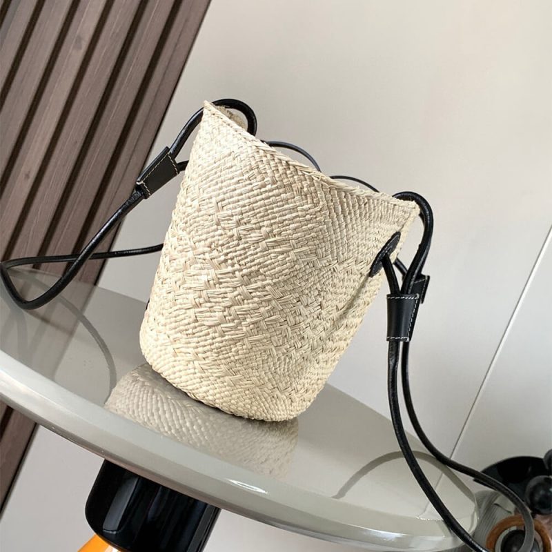 LOEWE Anagram Basket Small Palm and Calfskin Bag(HIGH-END GRADE) - Image 3