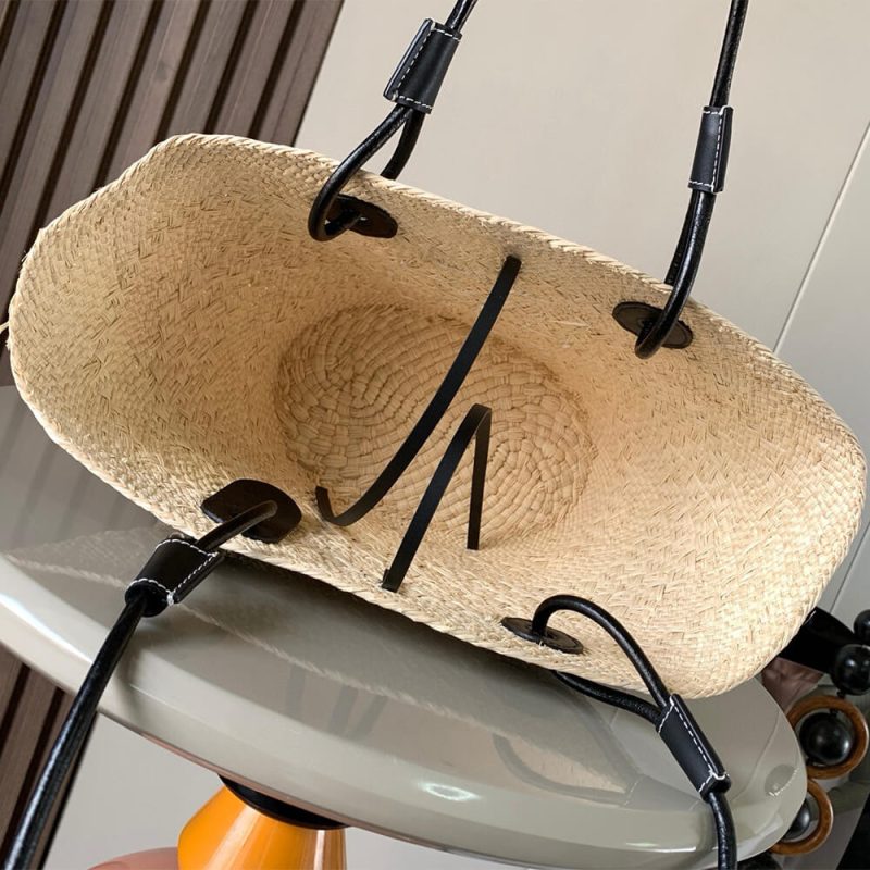LOEWE Anagram Basket Small Palm and Calfskin Bag(HIGH-END GRADE) - Image 8