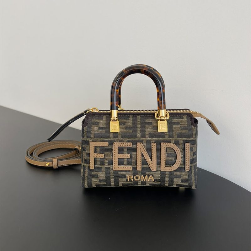 Fendi By The Way Mini Fabric Brown - Image 2