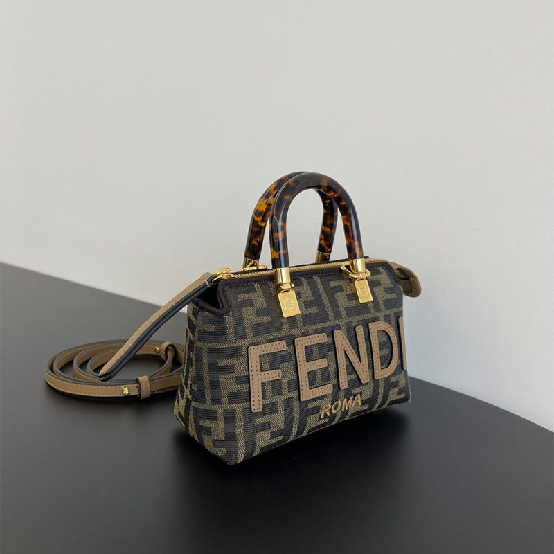 Fendi By The Way Mini Fabric Brown - Image 3