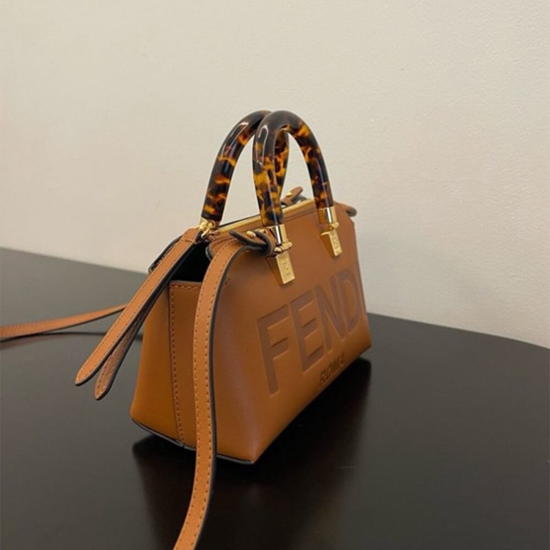 Fendi By The Way Mini Fabric Brown - Image 3