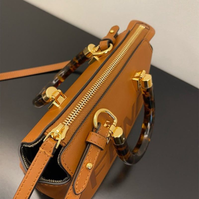 Fendi By The Way Mini Fabric Brown - Image 6