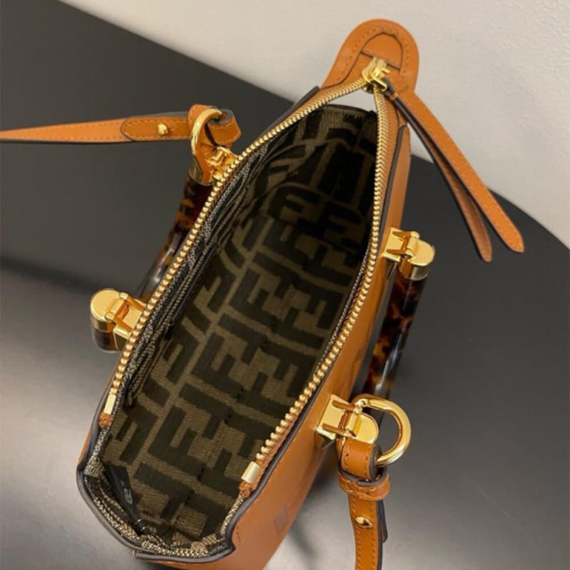 Fendi By The Way Mini Fabric Brown - Image 8