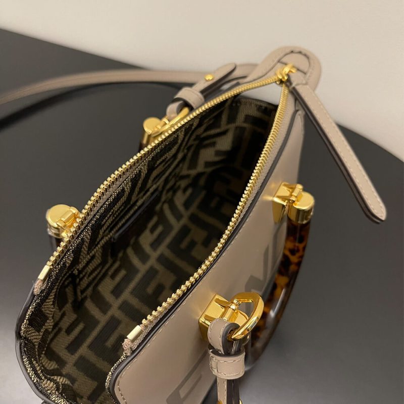 Fendi By The Way Mini Fabric Brown - Image 8