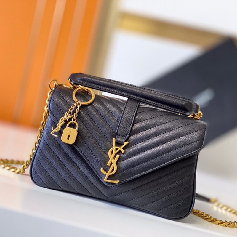 Saint Laurent College quilted-leather satchel bag - Image 2