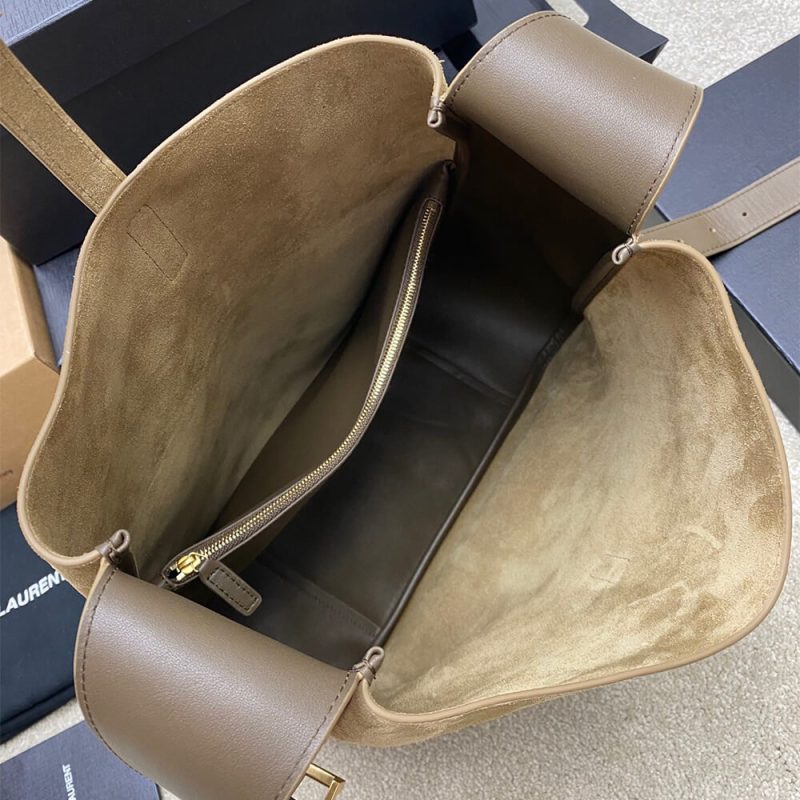 YSL Large LE 5 À 7 bag in soft suede - Image 8