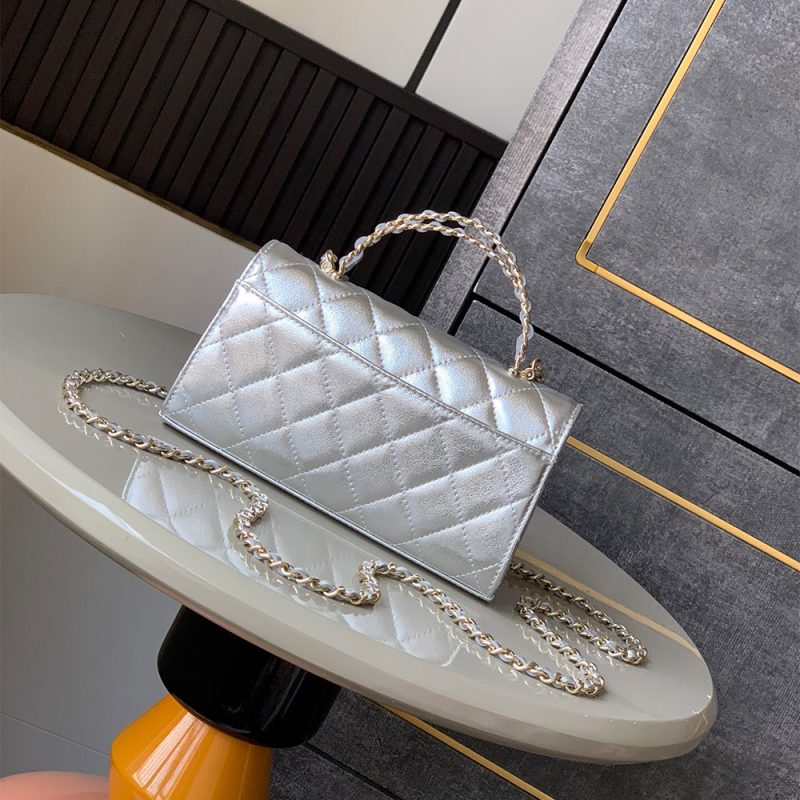Chanel Large Flap Bag With Top Handle(high-end grade) - Image 4