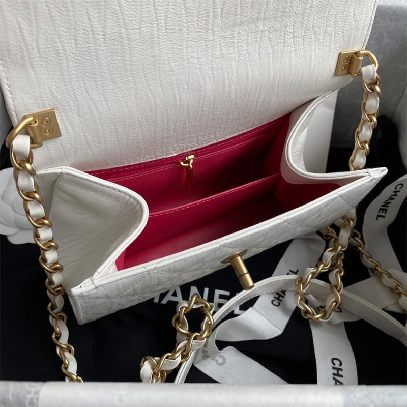 CHANEL Mini Flap Bag with Top Handle - Image 8