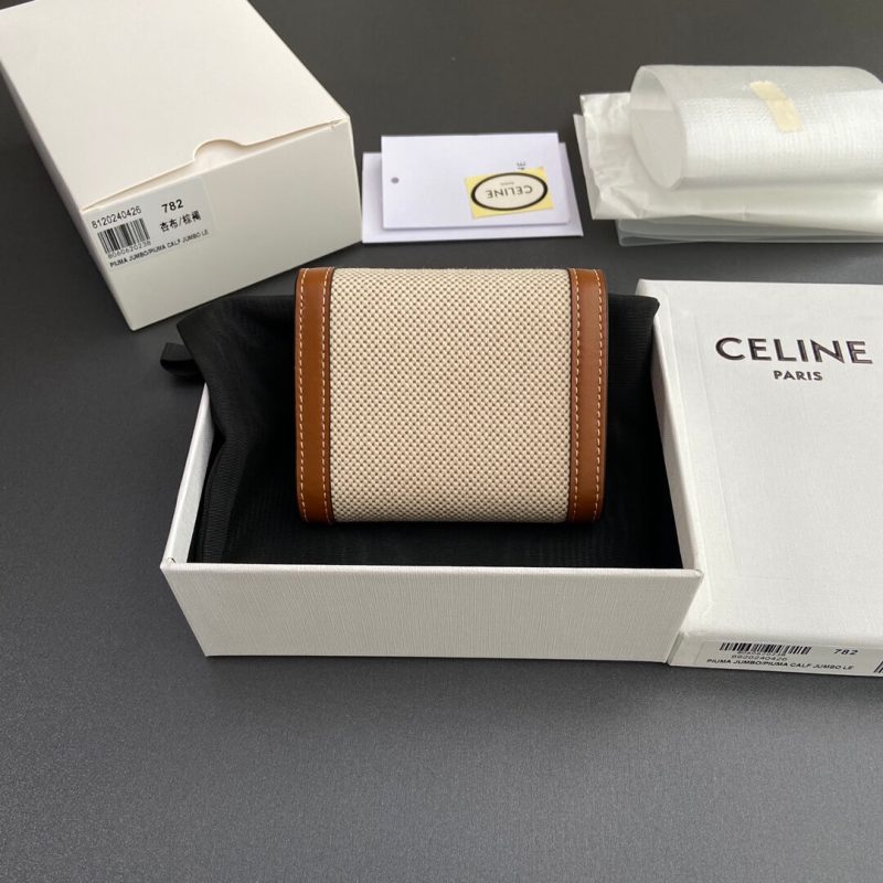 CELINE Small Flap Wallet TRIOMPHE IN Shiny Smooth Lambskin - Image 3