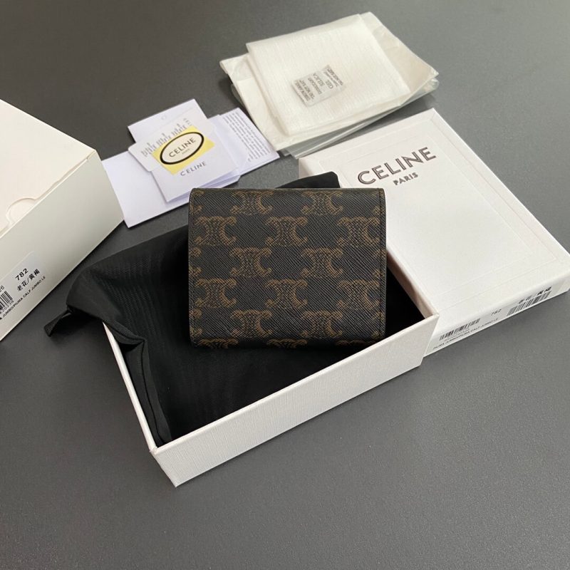 CELINE Small Logo Print Shiny Smooth Lambskin - Image 3