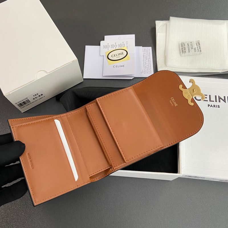CELINE Small Logo Print Shiny Smooth Lambskin - Image 6