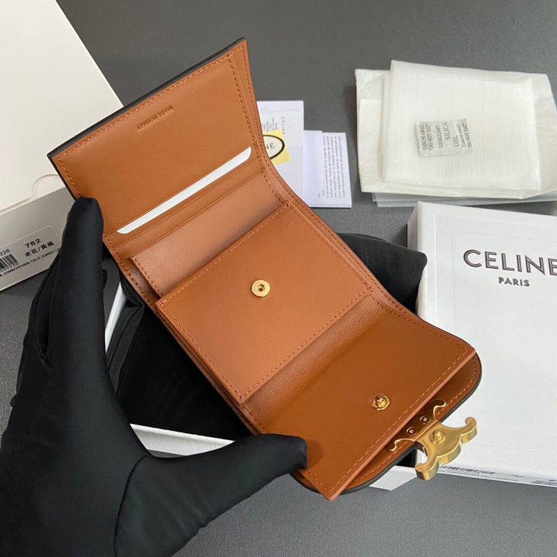 CELINE Small Logo Print Shiny Smooth Lambskin - Image 7