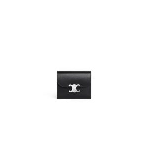 CELINE Small Flap Wallet TRIOMPHE IN Shiny Smooth Lambskin