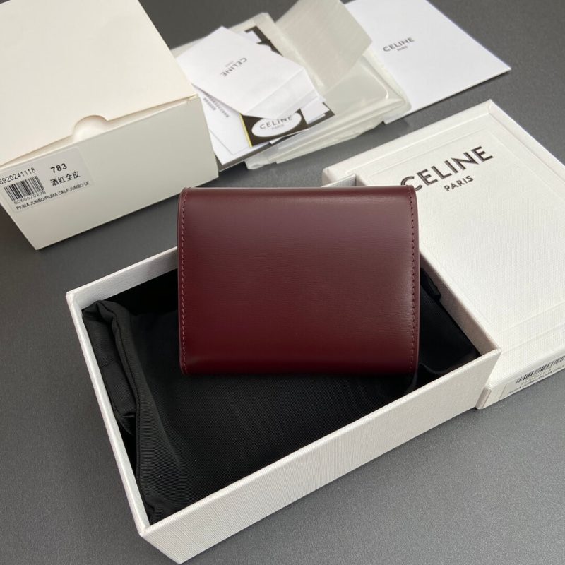 CELINE Small Flap Wallet TRIOMPHE IN Shiny Smooth Lambskin - Image 3