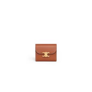 CELINE Small Flap Wallet TRIOMPHE IN Shiny Smooth Lambskin
