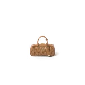 MiuMiu Large Arcadie matelassé nappa leather bag(high-end grade)