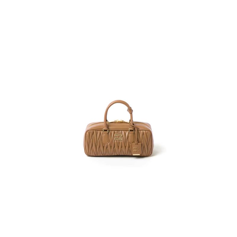 MiuMiu Large Arcadie matelassé nappa leather bag(high-end grade)